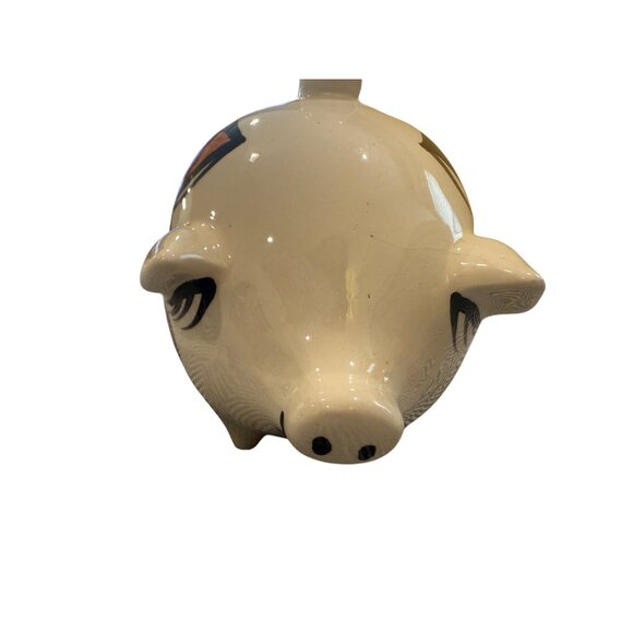 Hand-Painted Ceramic Piggy Bank With Floral Design By Mailani - Picture 3 of 10